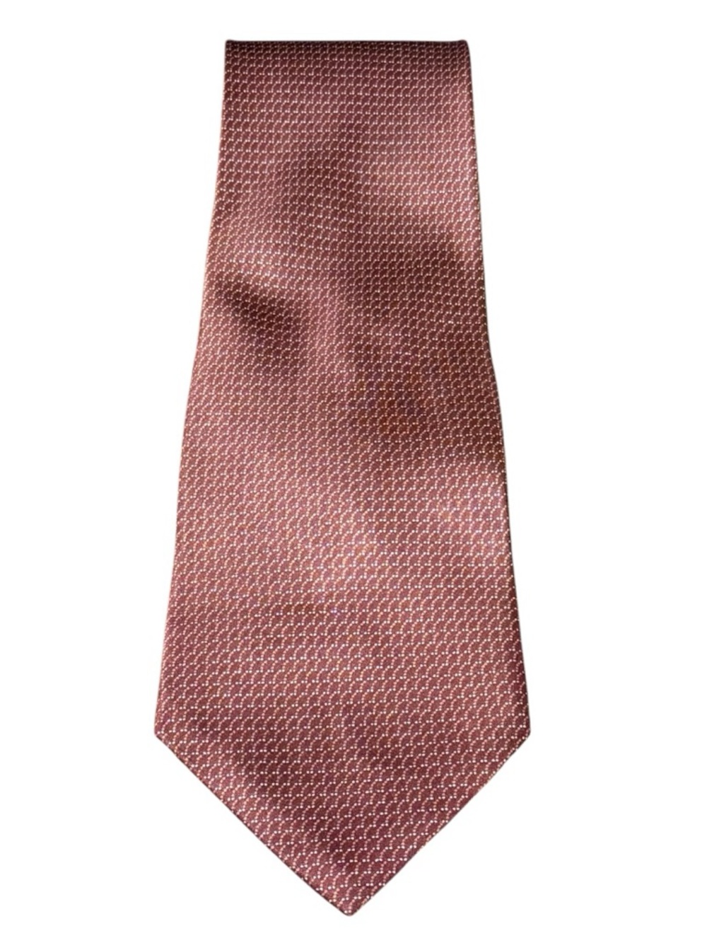 DKNY 100% Silk Necktie Burgundy Wine Tonal Micro Dot Texture Menswear